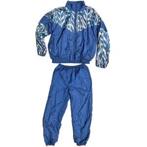 Vintage 2 Piece Aero Dynamics Tracksuit Women Windbreaker Zip Up size Small
